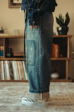 14oz Denim FATIGUE Baggy Pants (RUSHFIELD Remake) - Indigo