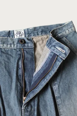 14oz Denim FATIGUE Baggy Pants (RUSHFIELD Remake) - Indigo