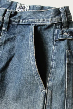 14oz Denim FATIGUE Baggy Pants (RUSHFIELD Remake) - Indigo