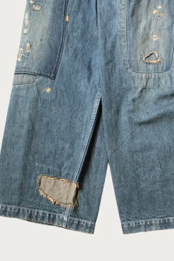 14oz Denim FATIGUE Baggy Pants (RUSHFIELD Remake) - Indigo