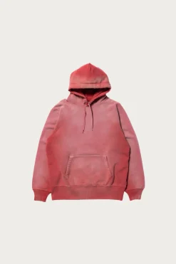 9oz. Loopwheel Raglan Hooded Sweatshirt - Faded Cherry