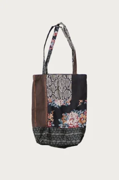 Patchwork NOVEL Tote Bag - Black
