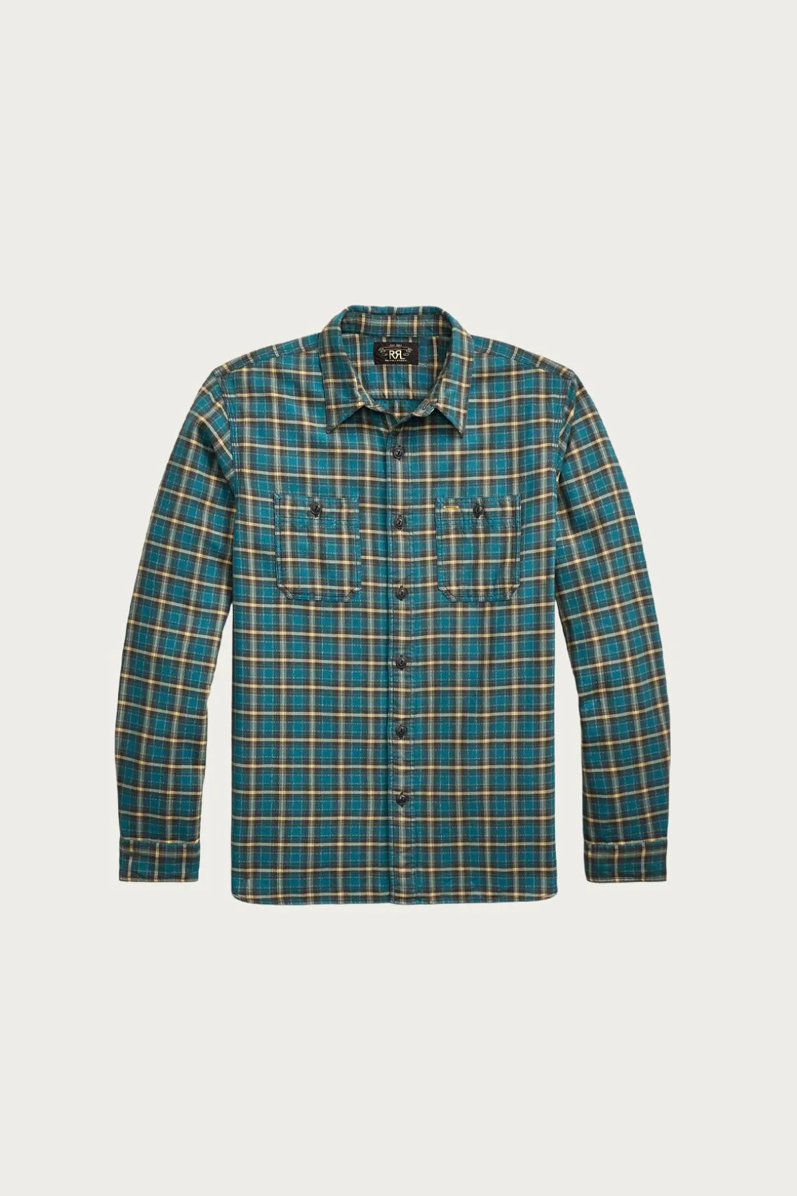 Plaid Twill Workshirt - Teal/Multi