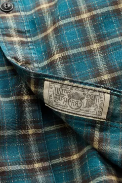 Plaid Twill Workshirt - Teal/Multi