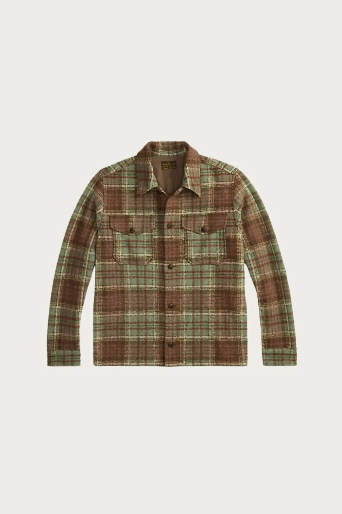 Plaid Wool-Blend Workshirt - Green/Multi