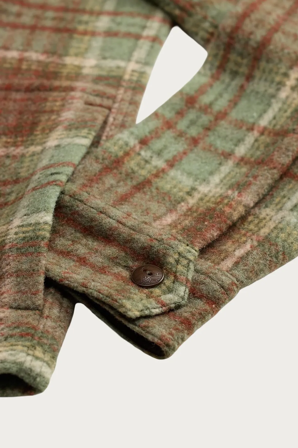 Plaid Wool-Blend Workshirt - Green/Multi