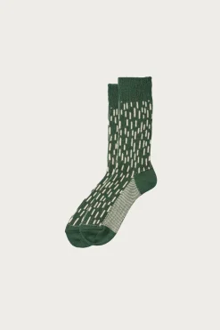 Rain Drop Crew - Green/Ivory