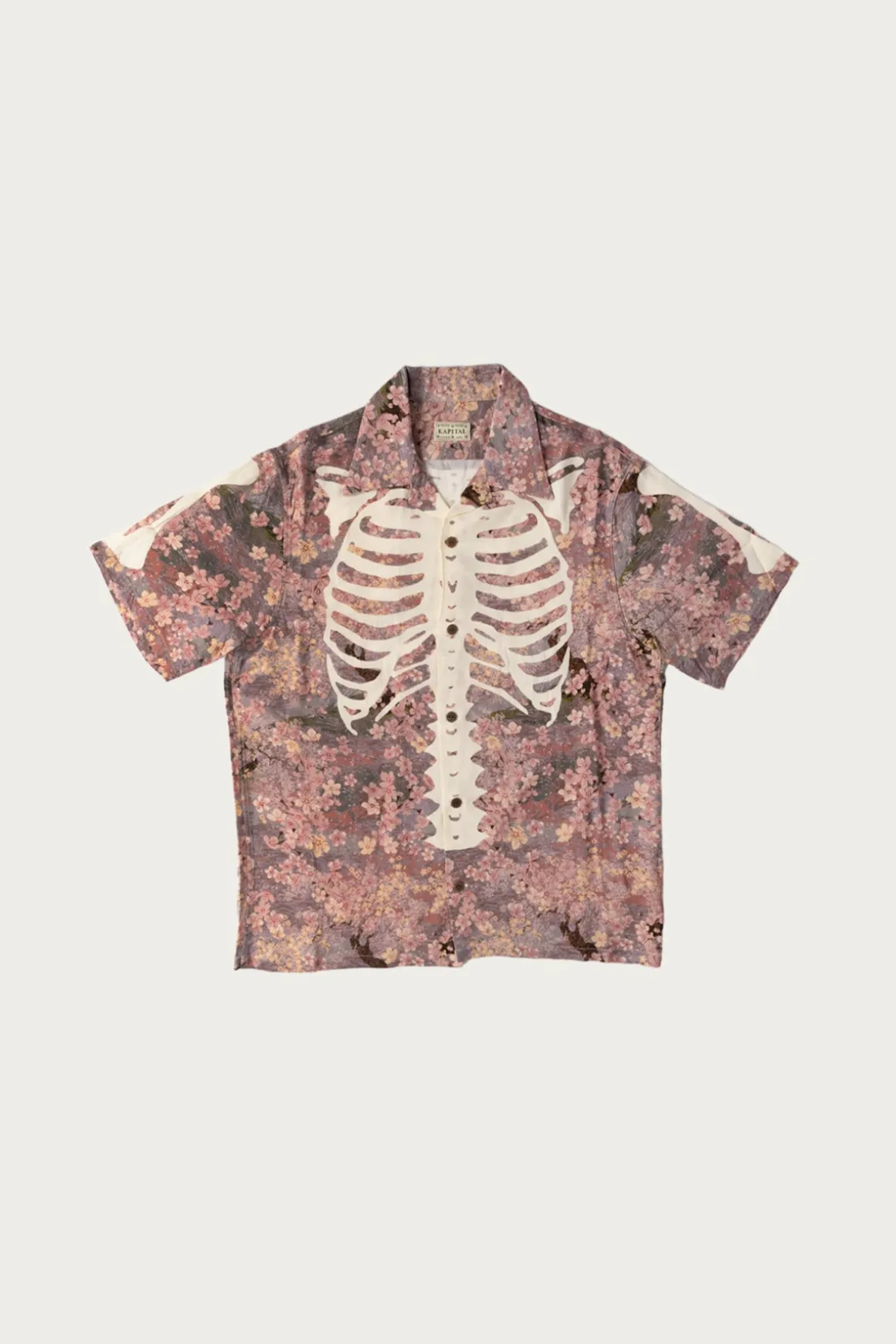 Rayon SAKURA-BONE Aloha Shirt - Grey