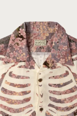 Rayon SAKURA-BONE Aloha Shirt - Grey