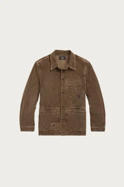Repaired Corduroy Overshirt - Repaired Brown