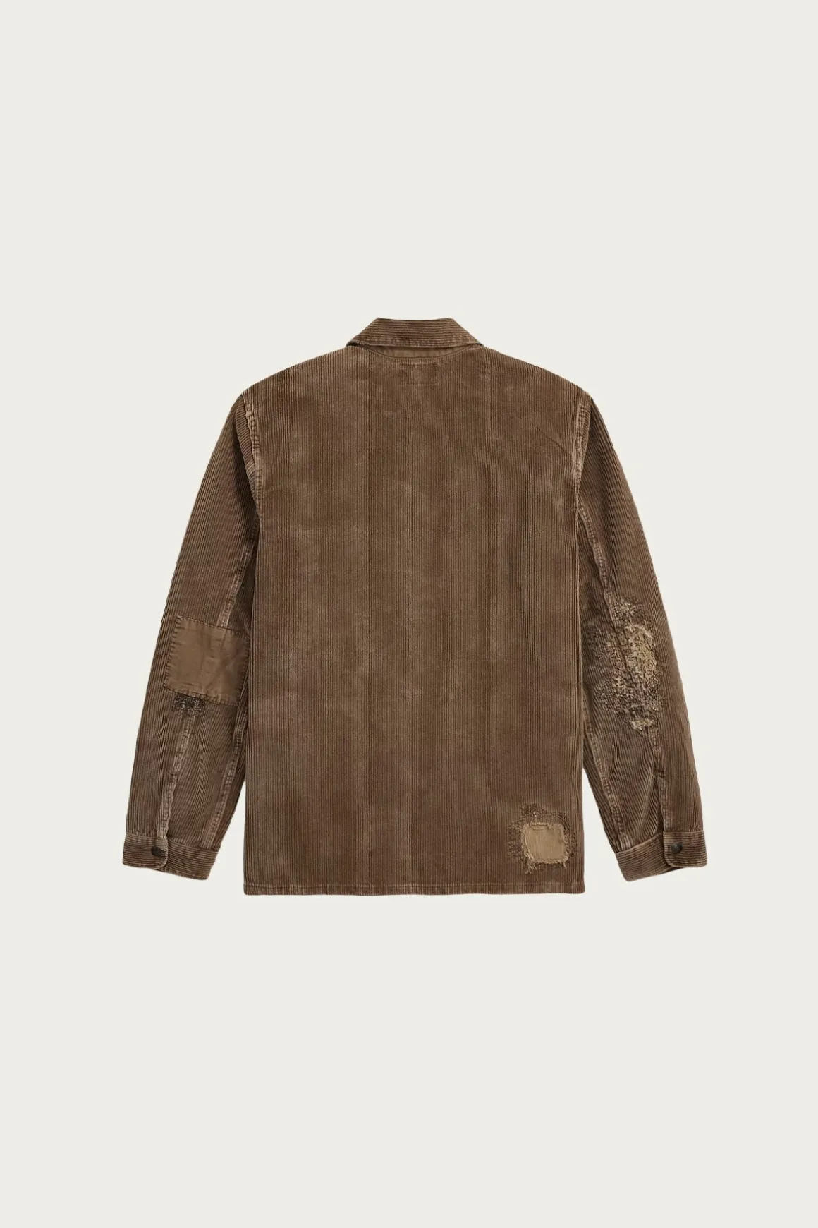 Repaired Corduroy Overshirt - Repaired Brown
