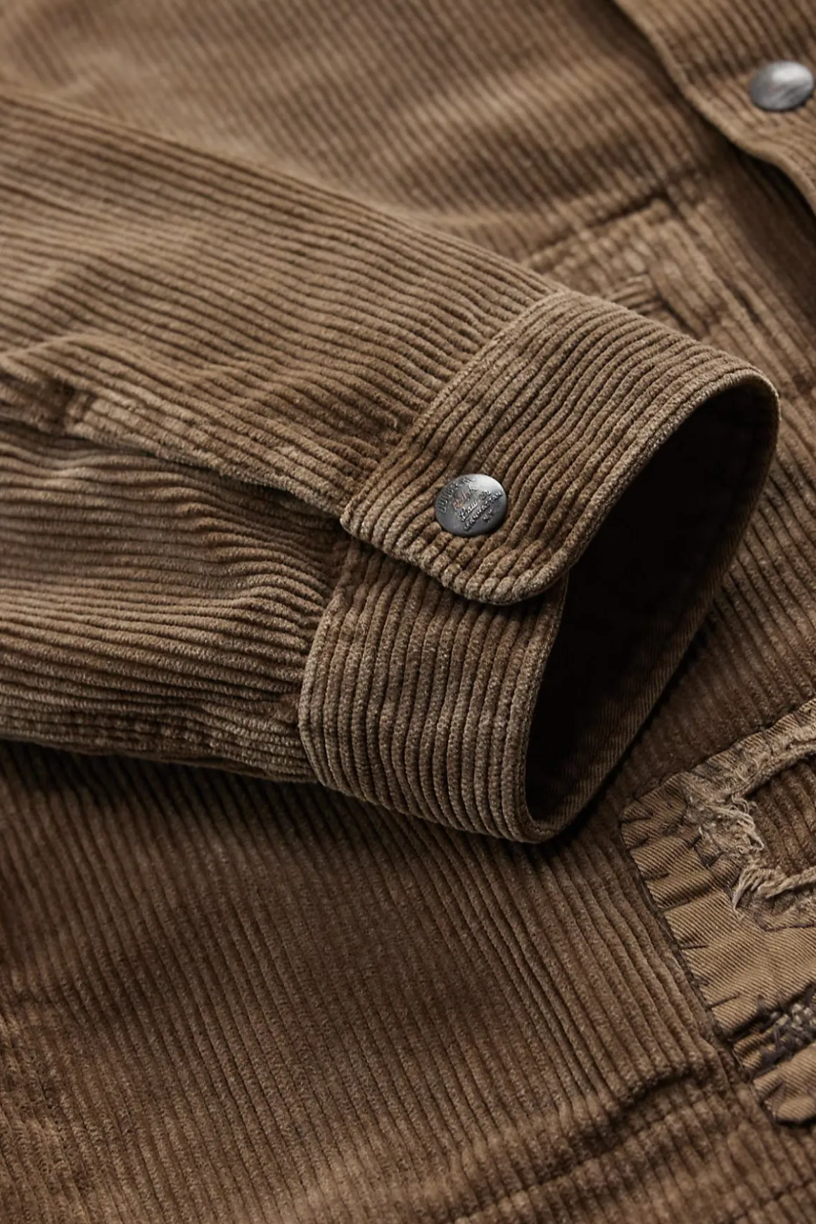 Repaired Corduroy Overshirt - Repaired Brown
