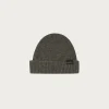 Ribbed Merino Beanie - Grey