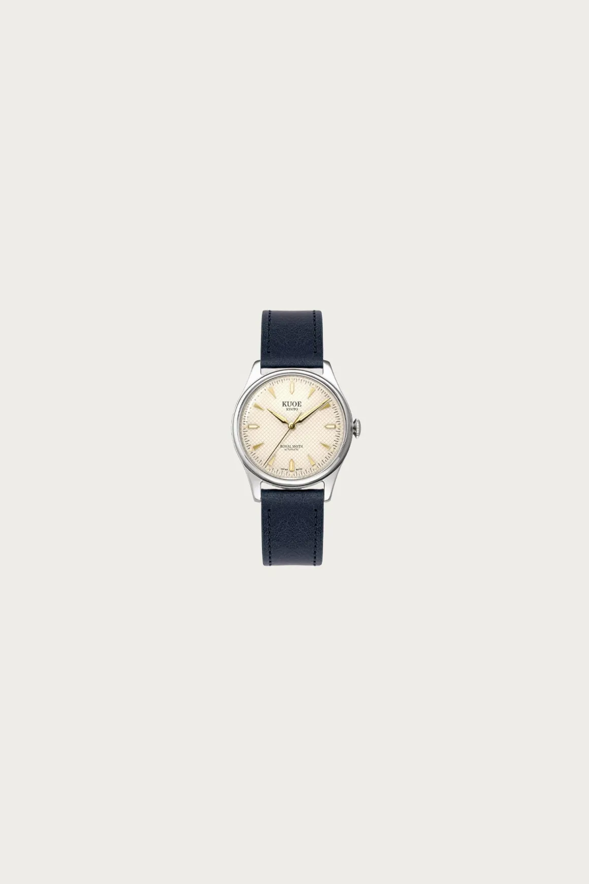 Royal Smith 90-006 - Ivory Face/Silver Case/Navy Leather Strap