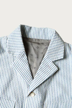 Seersucker LUMBER SUIT JKT - Sax
