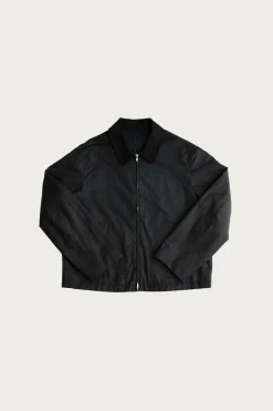 Site Jacket - Black Waxed Organic Ripstop
