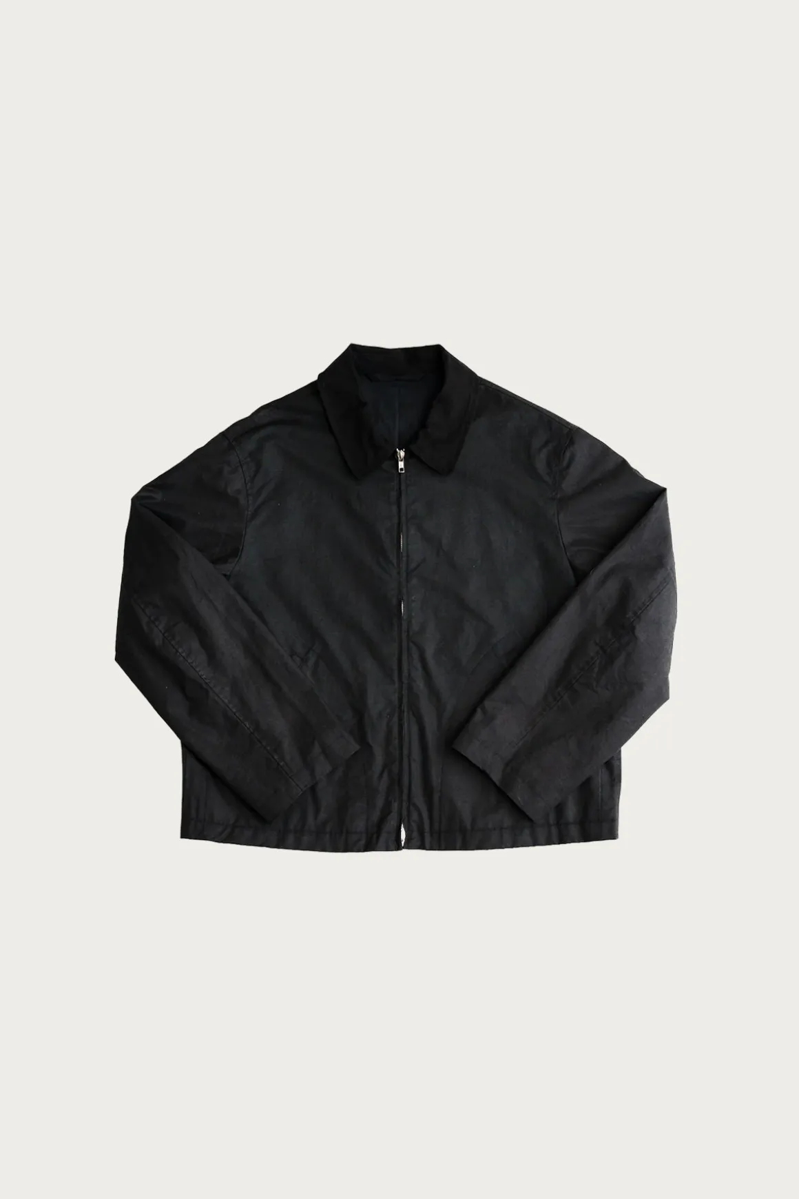 Site Jacket - Black Waxed Organic Ripstop