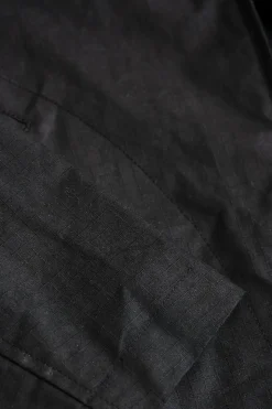 Site Jacket - Black Waxed Organic Ripstop