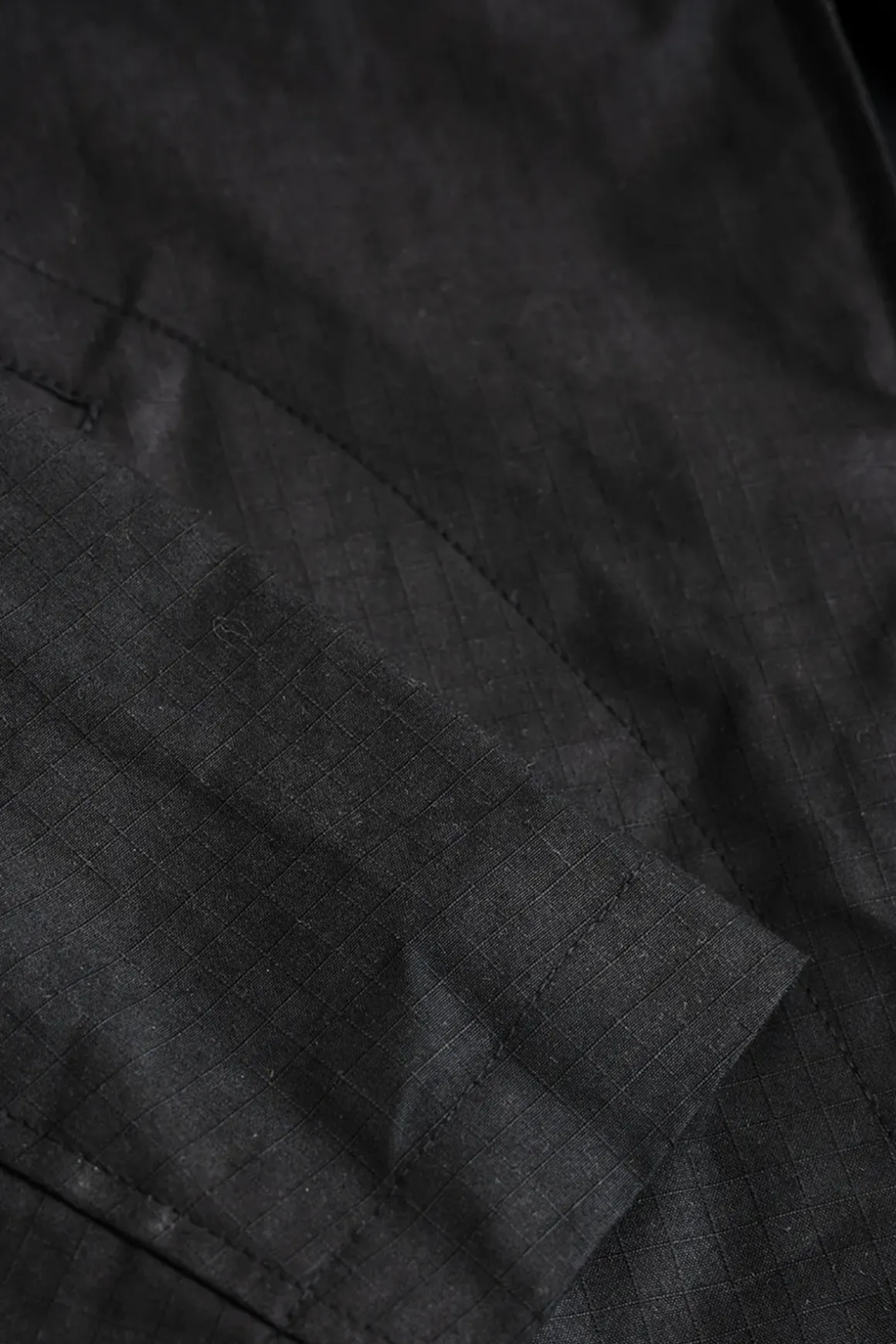 Site Jacket - Black Waxed Organic Ripstop