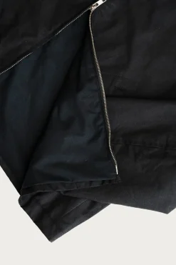 Site Jacket - Black Waxed Organic Ripstop