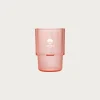 Stacking Cup Clear - Clear Red/White Logo
