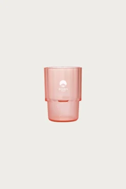 Stacking Cup Clear - Clear Red/White Logo
