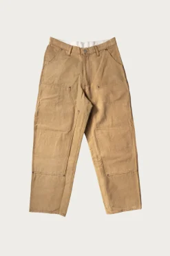 Suede Paint Work Pant - Brown
