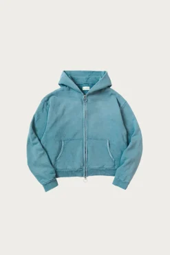 SWT Knit ZIP-UP GYM Parka - Turquoise