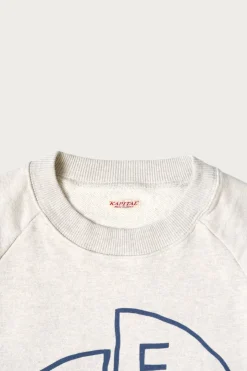 TOP SWT Knit Raglan Crew SWT (TH.D.D.PEACE) - Natural