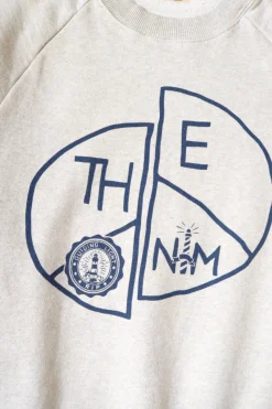 TOP SWT Knit Raglan Crew SWT (TH.D.D.PEACE) - Natural