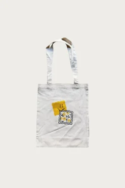 Twill NOVEL TOTE Bag (PECKISH RAINBOW) - Natural