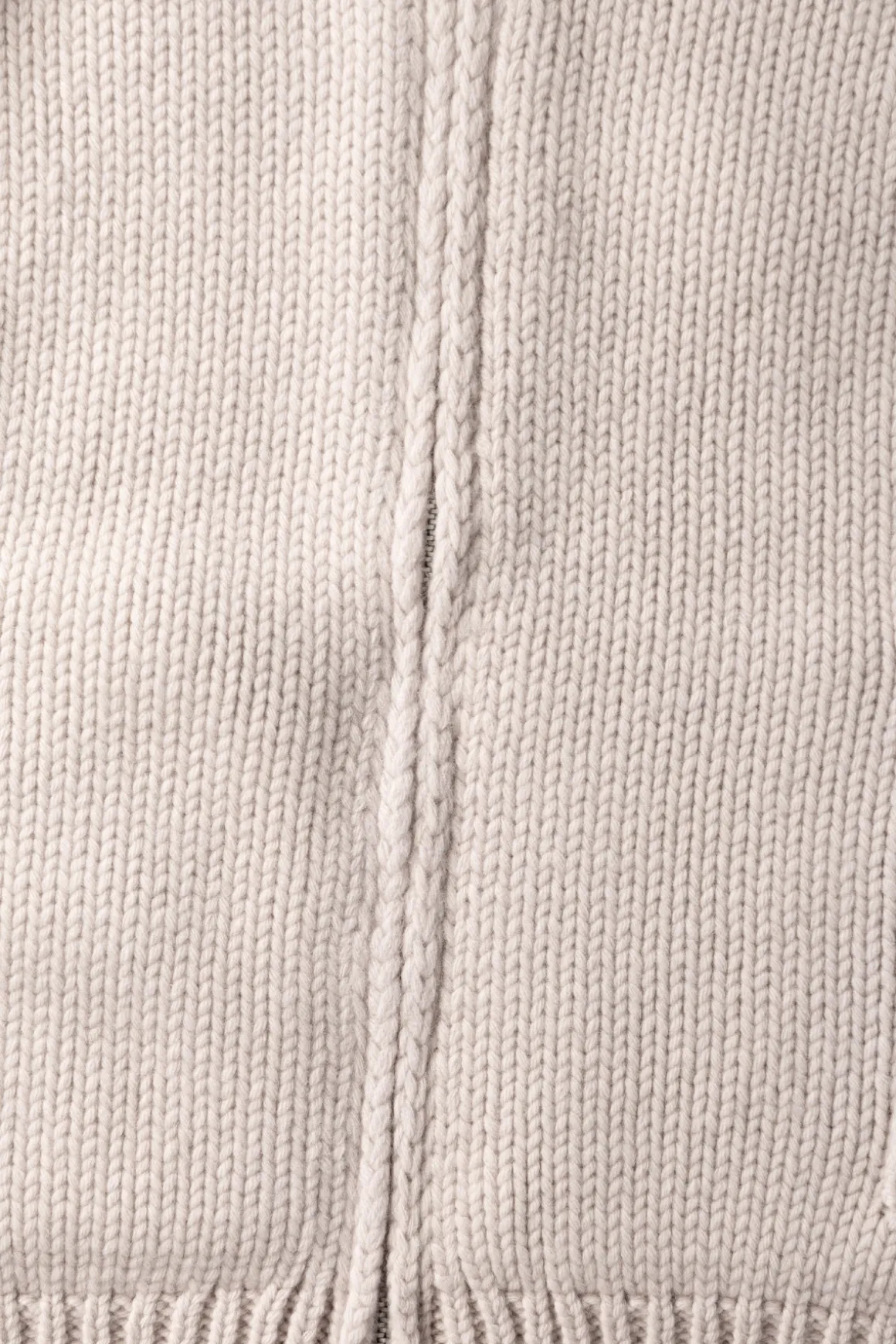 Ultra Zip Cardigan - Bone Low Twist Merino