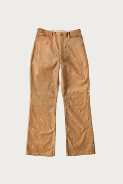 8W Corduroy Embroidered Duck FRISKO Pants - Beige