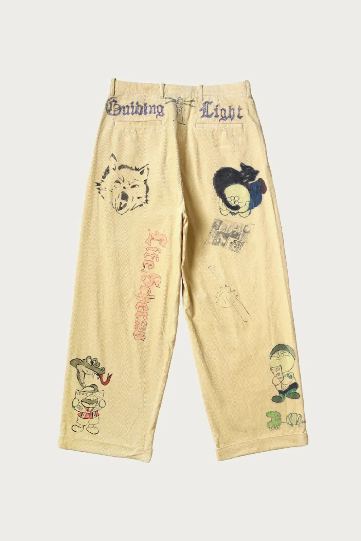 14W Corduroy IVY Pants (Memorial Paint Model) - Light Yellow