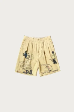14W Corduroy IVY Short Pants (Memorial Paint Model) - Light Yellow