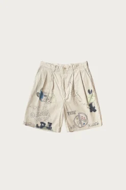14W Corduroy IVY Short Pants (Memorial Paint Model) - Beige