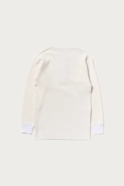 Waffle Thermal Henley Undershirt L/S - White