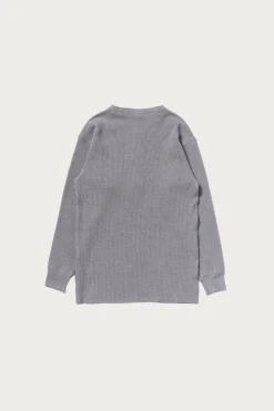 Waffle Thermal Henley Undershirt L/S - Medium Grey
