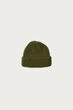 Waffle Watch Cap - Olive Green
