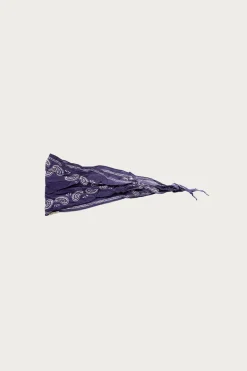 WASHER Crinkle Silk Neckerchief (PECOS Paisley) - Purple