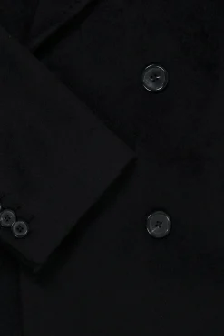 Whale Coat - Black Hairy Wool