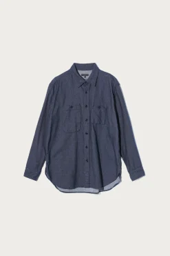 Work Shirt - Indigo Cotton Denim Flannel
