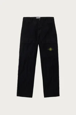 Wrinkled Corduroy Trousers - Black