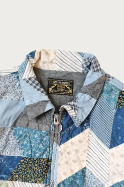 YABANE Quilt Patchwork Drizzler JKT - Indigo