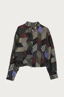 YABANE Quilt Patchwork Drizzler JKT - Black