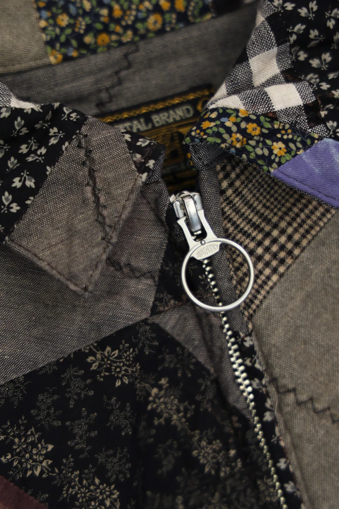 YABANE Quilt Patchwork Drizzler JKT - Black