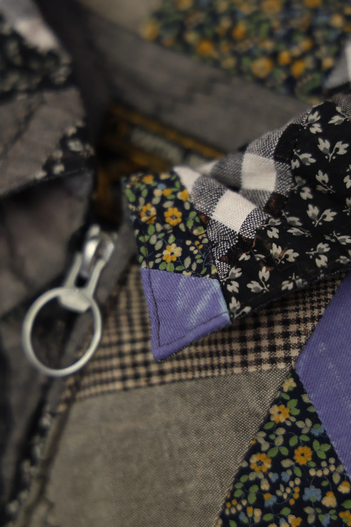 YABANE Quilt Patchwork Drizzler JKT - Black