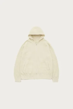 Zip-Up Thermal Hoodie - Natural