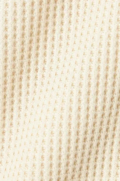 Zip-Up Thermal Hoodie - Natural